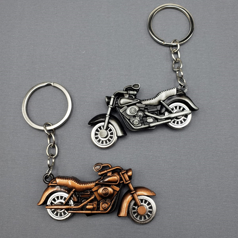 Motor Tasarımlı Metal Anahtarlık - Klasik Motosiklet Modeli