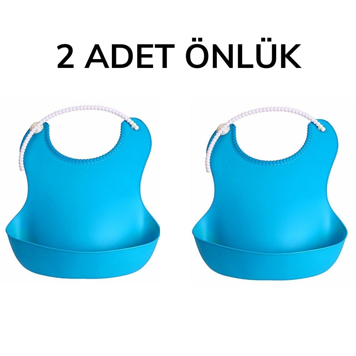 Starixa® Çocuk Bebek Mama Önlüğü Dökülme Engelleyici Bükülebilir Mavi