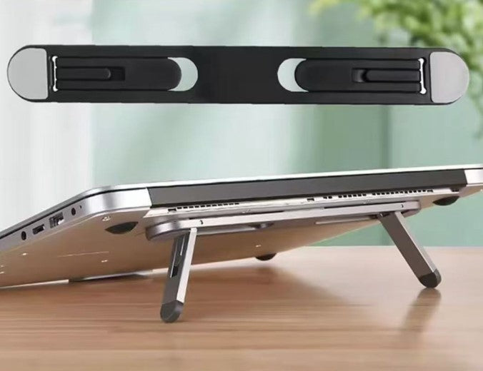 2 Kademeli Katlanabilir ve Yapışkanlı Laptop Standı Siyah (5347)