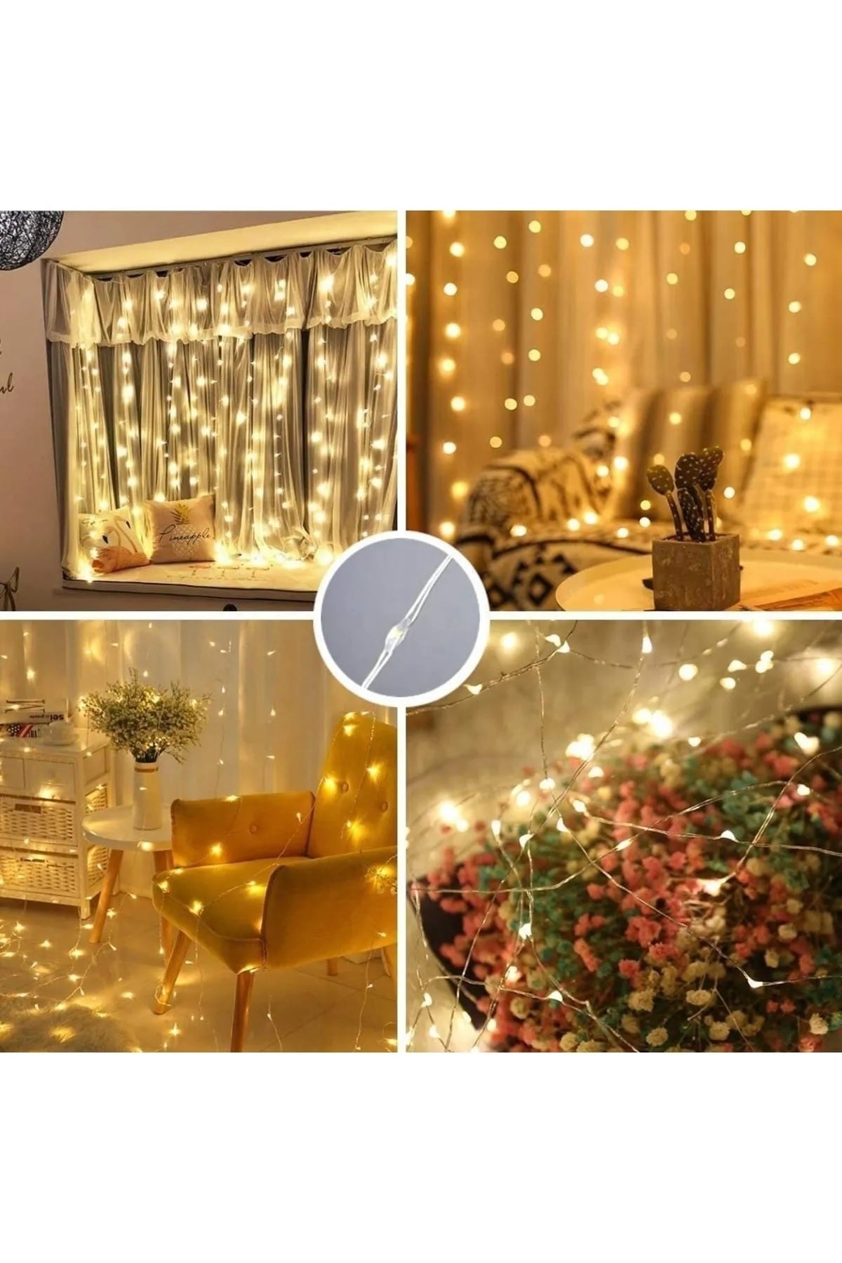 8 Function Fairy Curtain LED Remote Control Daylight Curtain Fairy LED (3m x 3m)
