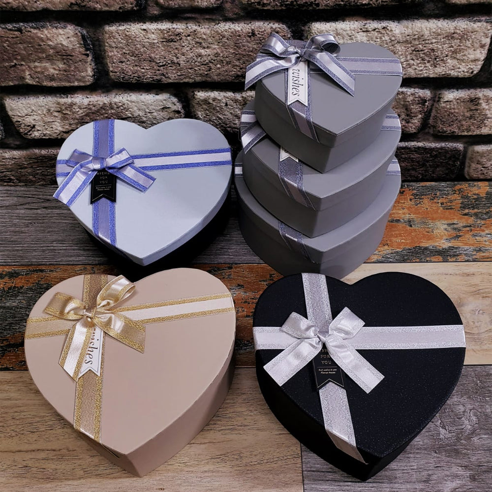 Set of 3 Heart-Shaped Gift Boxes