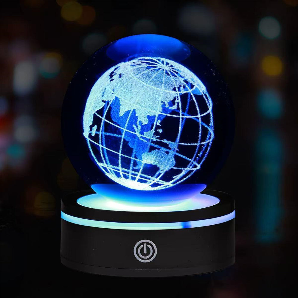 USB World Design Rotating Glass Globe