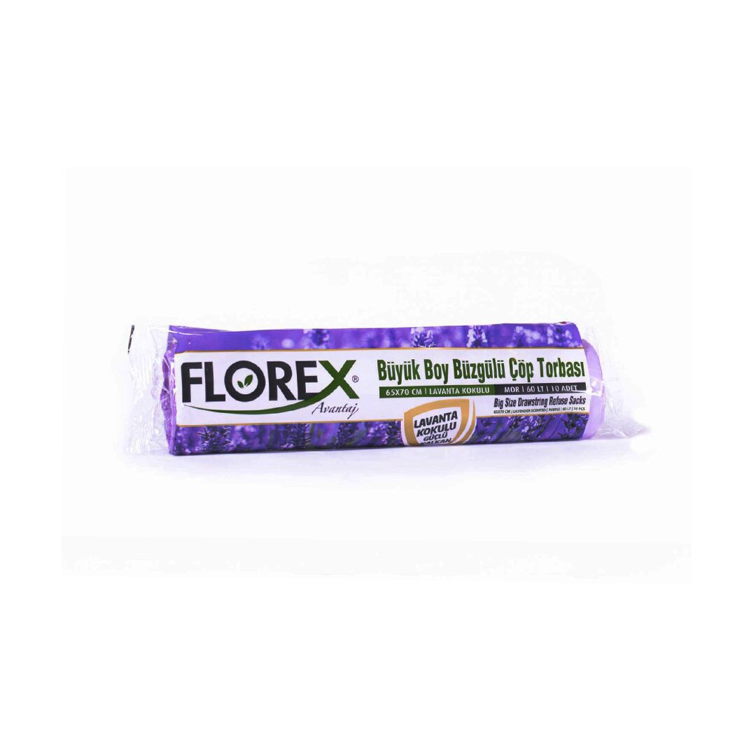 250 ADET FLOREX-503 AVANTAJ LAVANTA KOKULU BÜZGÜLÜ BÜYÜK 10PCS 65X70CM ÇÖP TORBA 25x10=250 (5347)