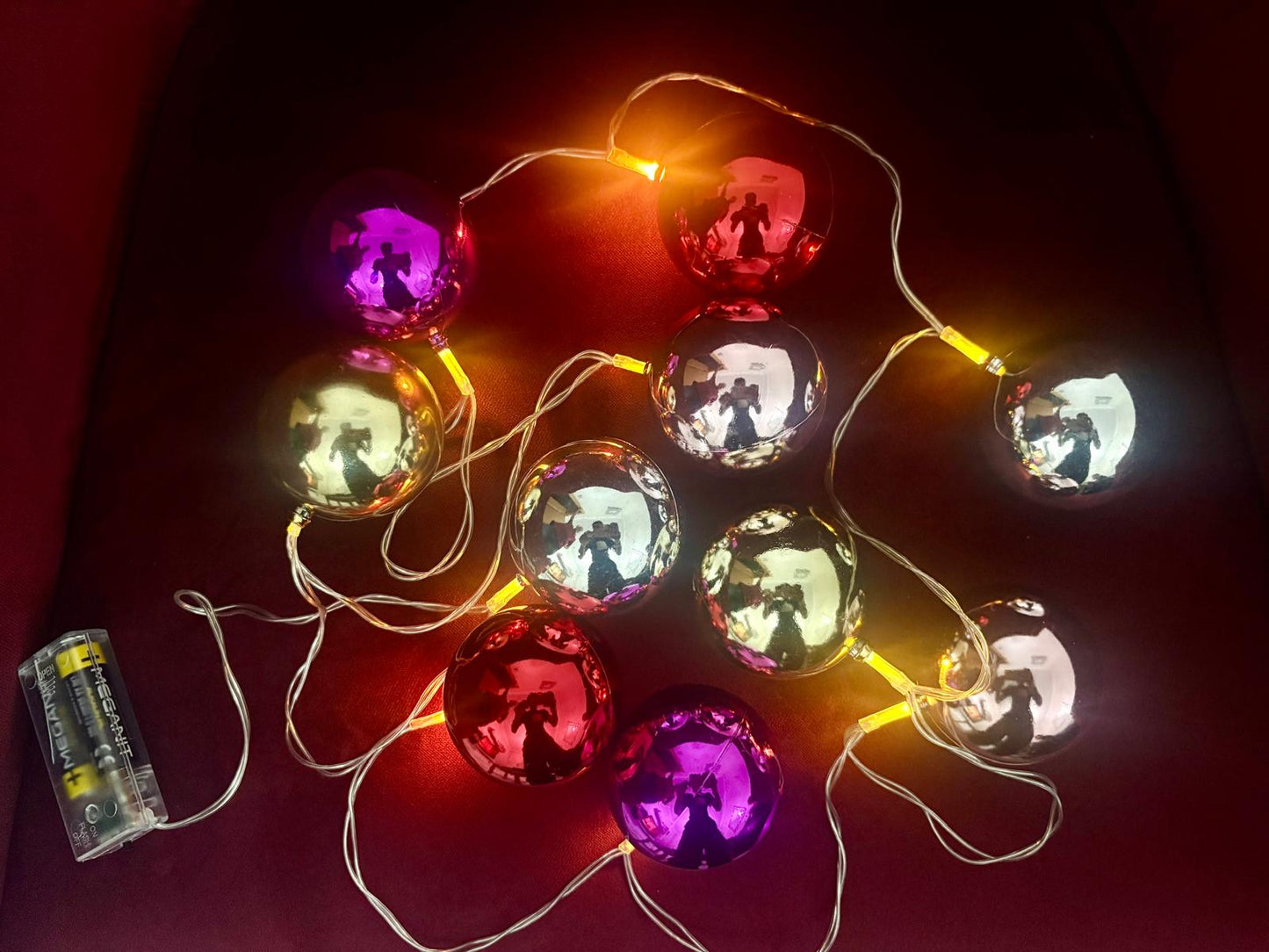 2 Meter 10 LED Battery-Powered 2-Level Bright Ball LED