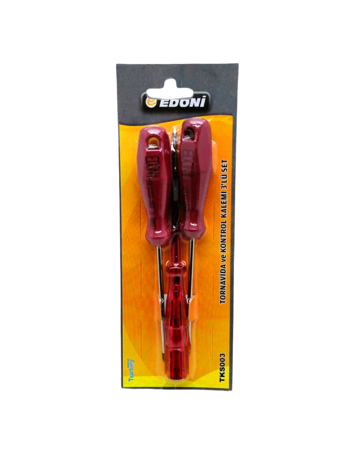 3 PIECE SCREWDRIVER SET - PHILLIPS - FLAT - TESTER (5347)