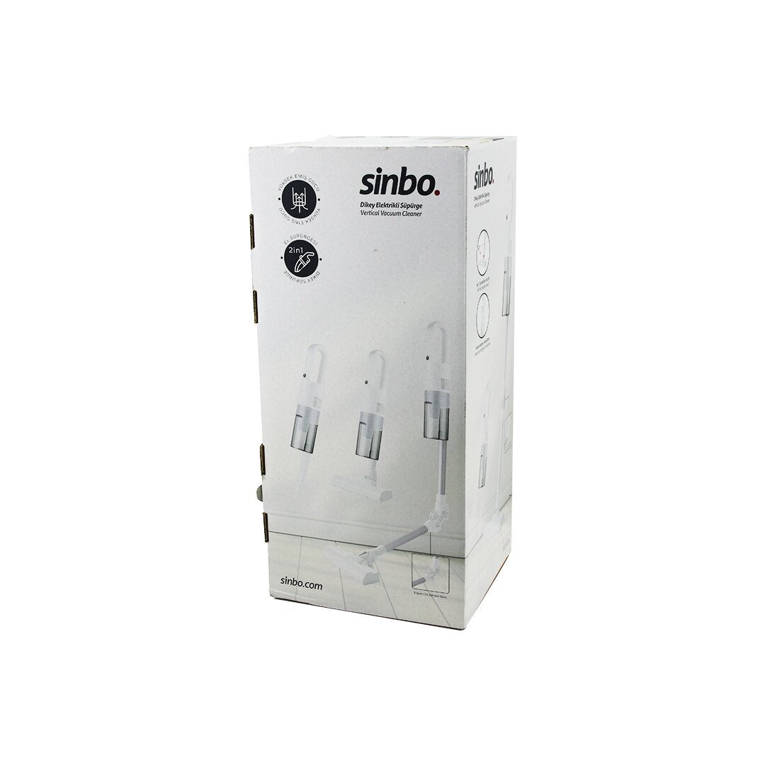 Sinbo Dikey Elektrikli Süpürge - Beyaz - 500W - Ergonomik Tasarım