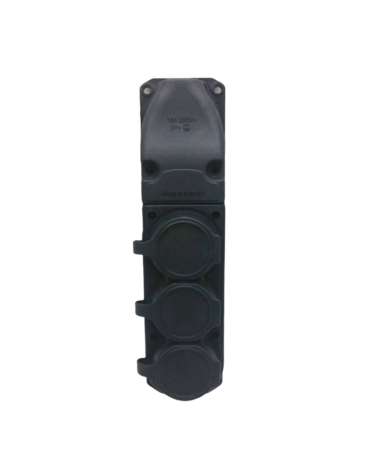 3-WAY RUBBER EARTHED TERMINAL BLOCK WITH COVER (5347)