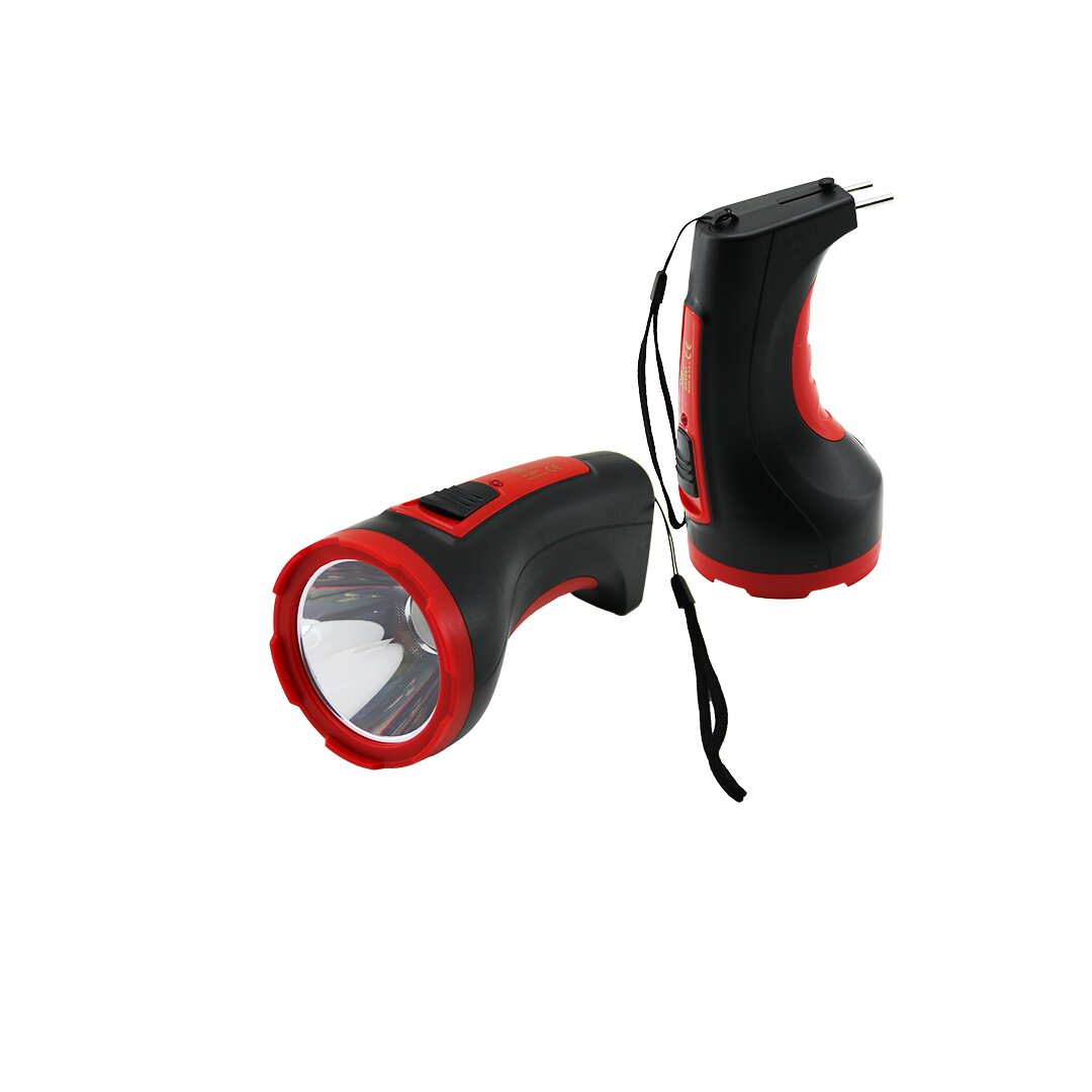 3W TEK LED BOMBELİ GÖVDE FİŞ ŞARJLI EL FENERİ UZUN MESAFELİ (5347)