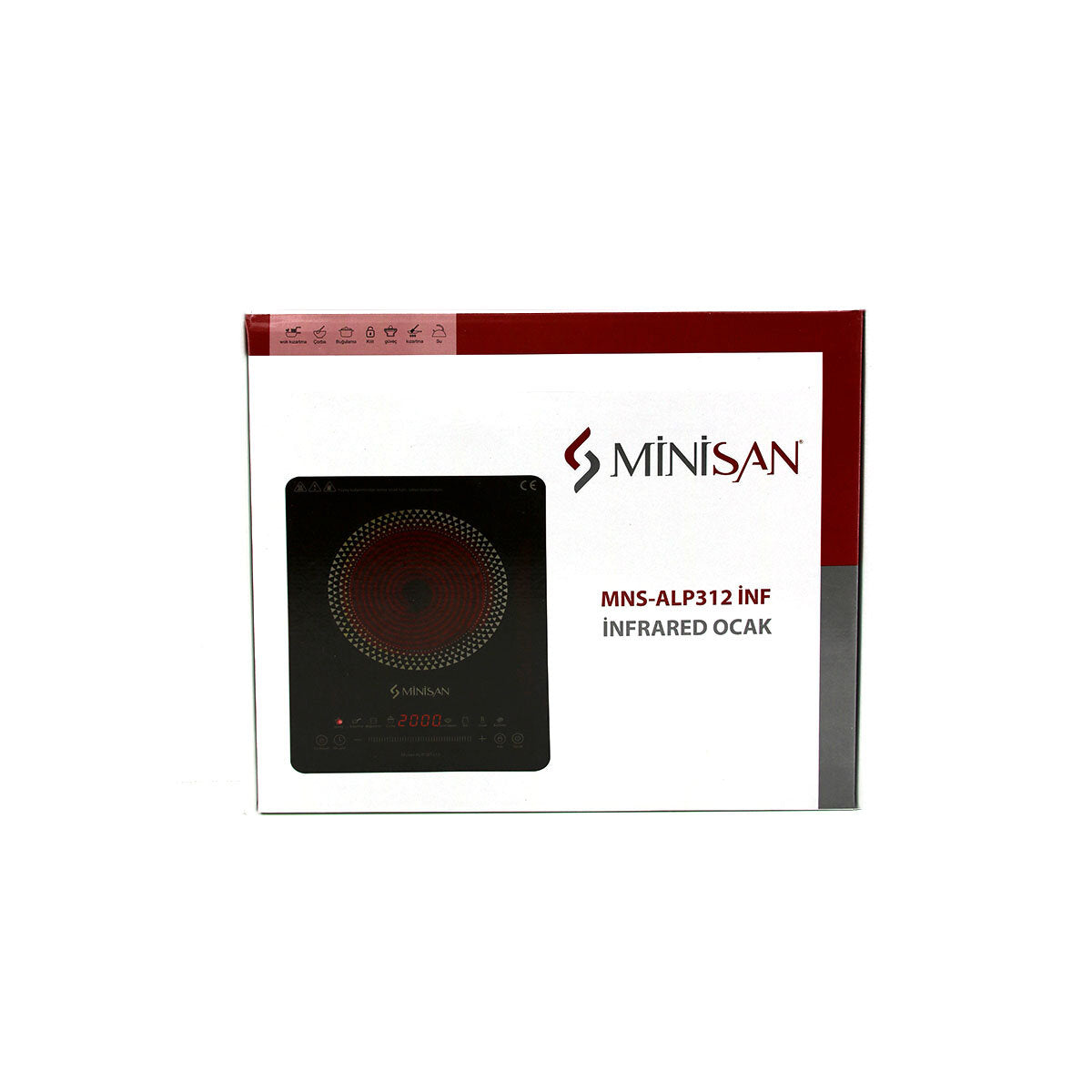 4 SAAT ZAMANLAYICI - 24 SAATLİK ÖN AYAR YENİ NESİL TEKLİ ELEKTRİKLİ OCAK 2000W ALP-DT312 (5347)