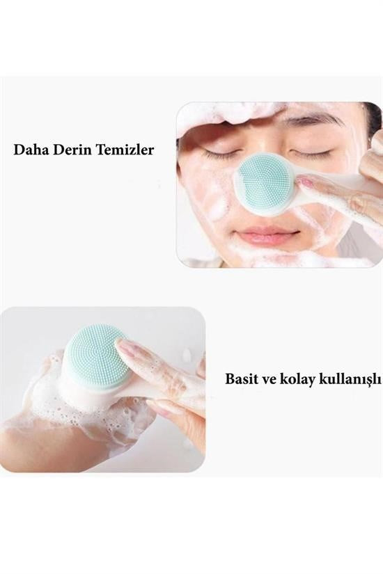 مجموعة Starixa® المزدوجة: فرشاة تنظيف بشرة مزدوجة الوجه وجهاز تدليك بشرة مزدوج الوجه بحجر اليشم