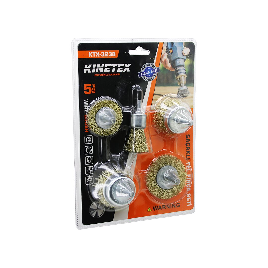 5PCS FRINGED STEEL WIRE - CUP BRUSH SET KTX-3238 (5347)