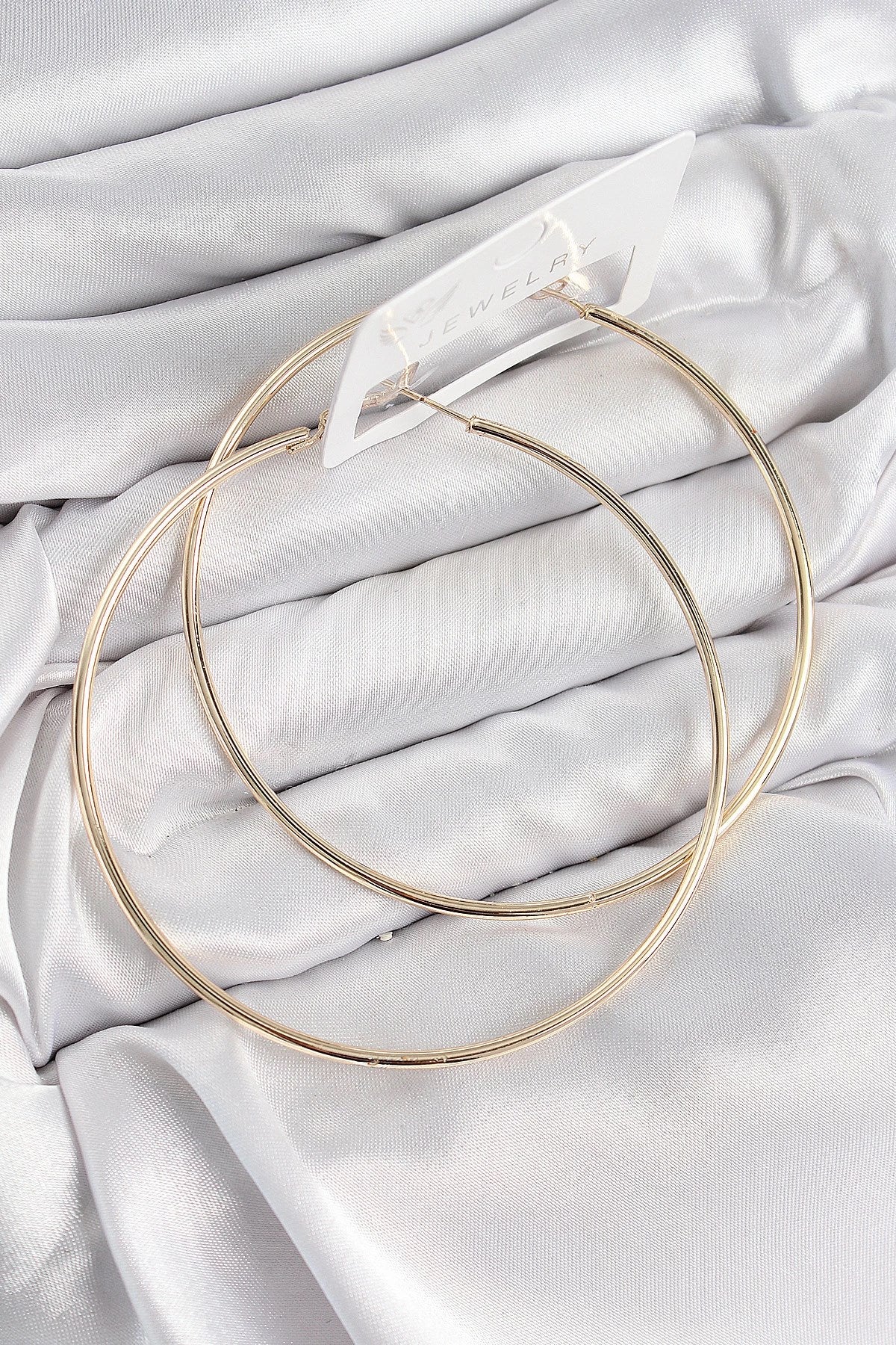 Mey İthalat® Pirinç Halka Model Gold Renk Kadın Küpe