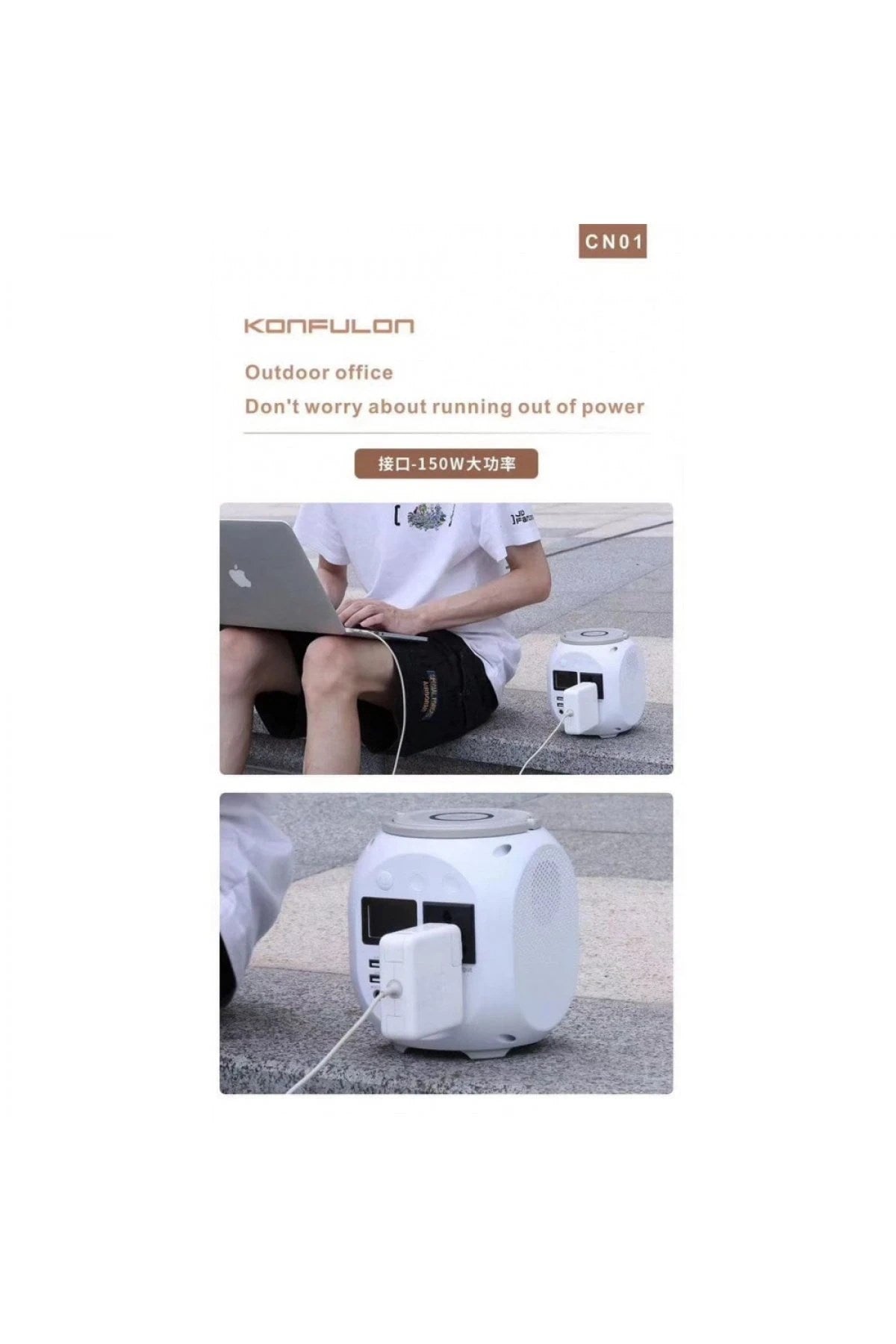 Mey İthalat® CN01 Powerbank 45.000 mAh Kamp Şarj PD - Beyaz