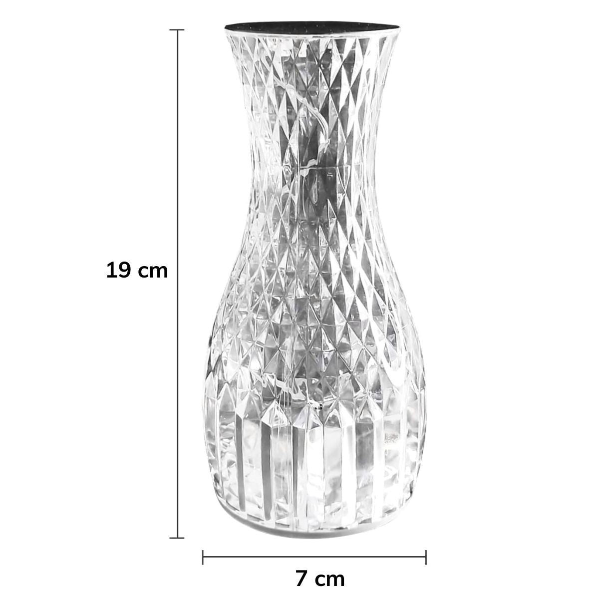 Starixa® Sürahi Model USB Şarjlı Kumandalı 16 Farklı Işık Modlu Masa Üstü Kristal Akrilik Lamba Led