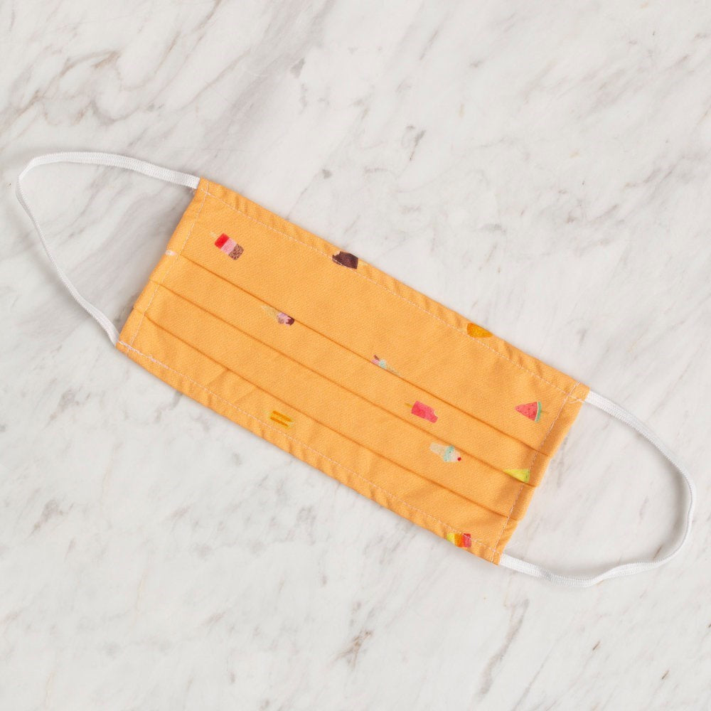 Loren Orange Fabric Mask
