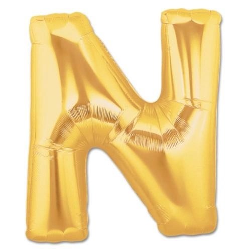 Mey İthalat® N Harf Folyo Balon Altın Renk 40 inç