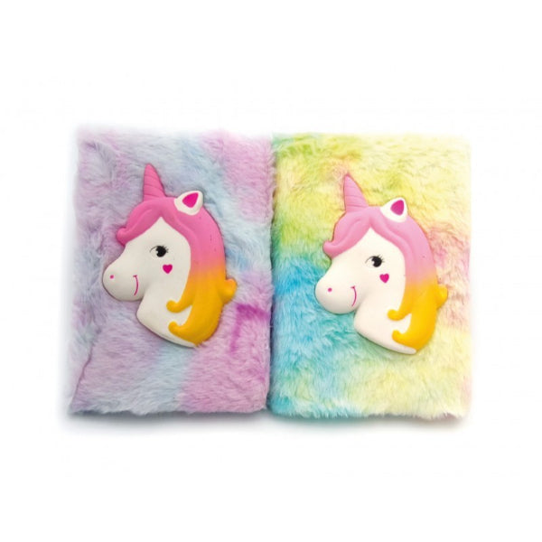 Plush Journal with Embossed Unicorn Design