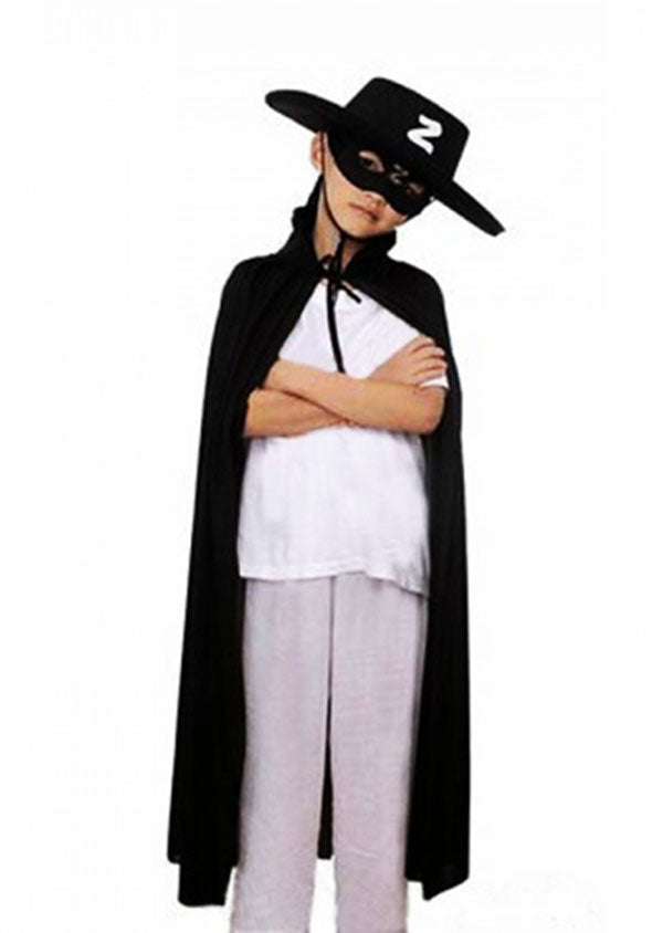 Kids' Zorro Cape + Hat + Mask Costume Set
