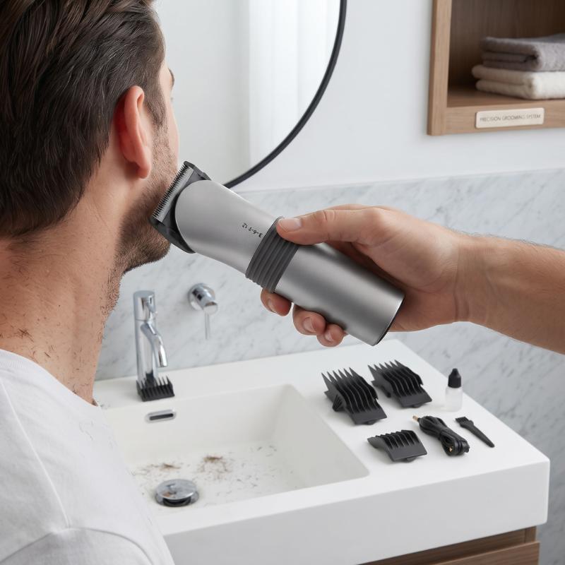 Şarjlı Saç ve Sakal Kesme Tıraş Makinesi - 2 Kademeli Hız Ayarlı Tıraş Makinesi (Fiş Şarjlı)
