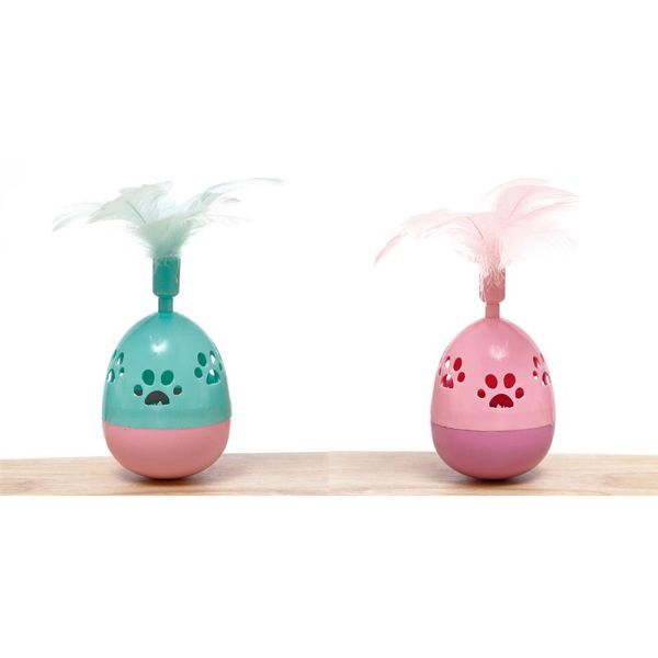 Paw Print Patterned Fuzzy Tumbler Toy