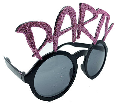Party-Themed Glitter Pink Party Glasses