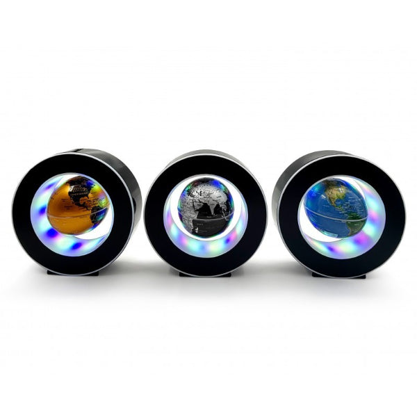 Magnetic Black Model Round LED World Globe