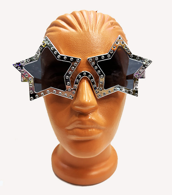 Silver Star Metallic Party Glasses
