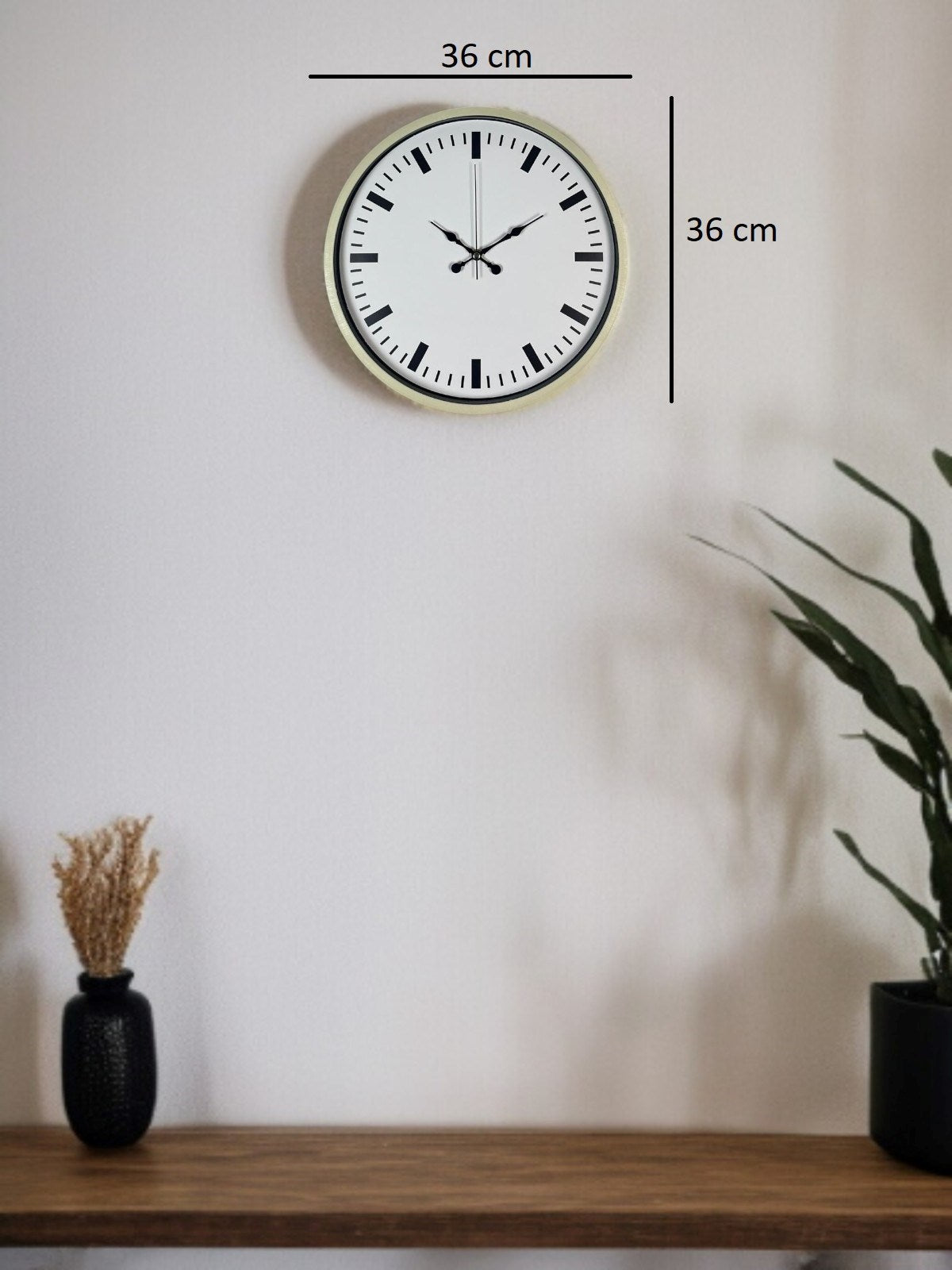 36 Cm Sade Dekoratif Duvar Saati