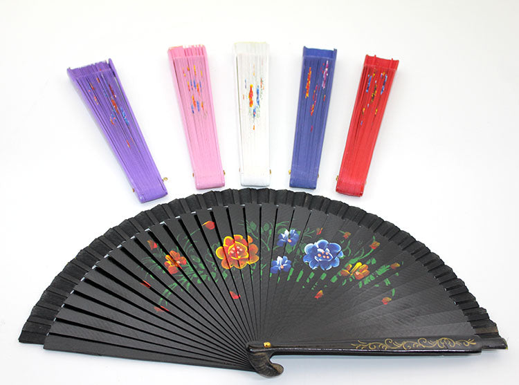 Wooden Hand Fan Double-Sided