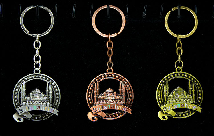 Metal Sultanahmet Keychain Round