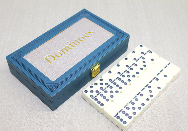Leather Boxed Domino Game