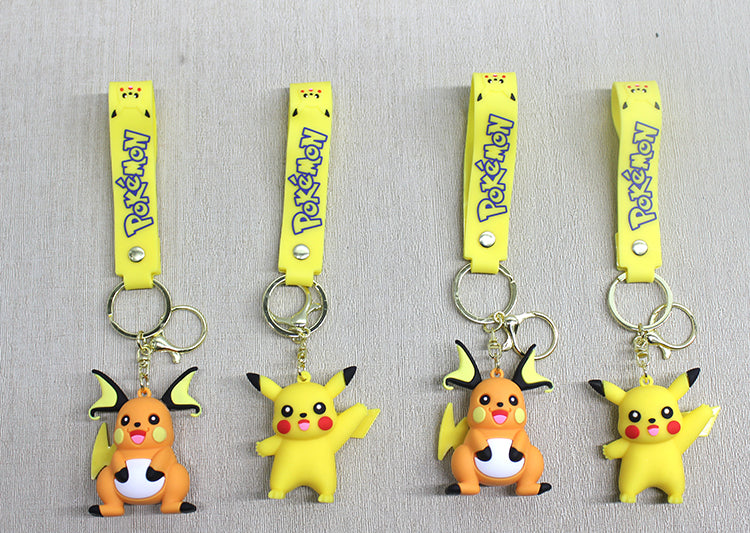 Pikachu Raichu Silicone Keychain