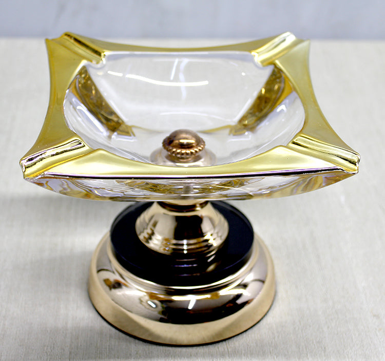 Glass Ashtray with Metal Stand Model 1