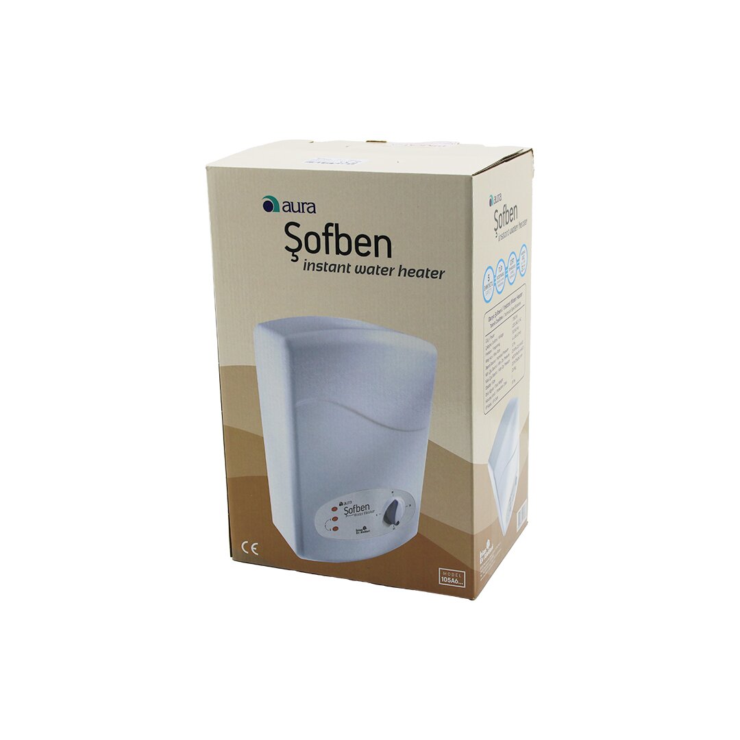 سخان حمام كهربائي AURA MODEL-105-A6 بقدرة 7350 واط، مزدوج الثرموستات، 3 مستويات طاقة، مقاومة أنبوبية، 5 أنظمة أمان (5347)