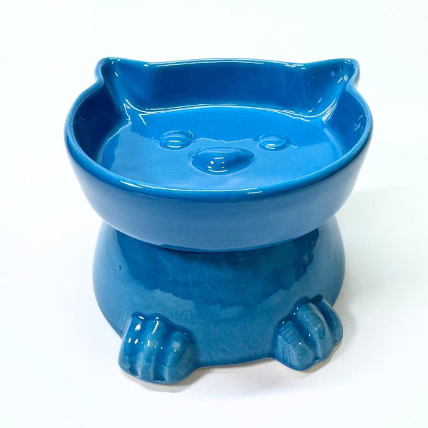 Raised Eared Ceramic Food Bowl