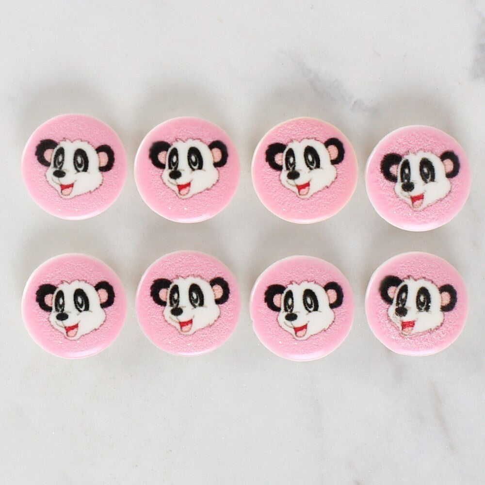 Loren Crafts Panda Buttons 8-Pack - 1030