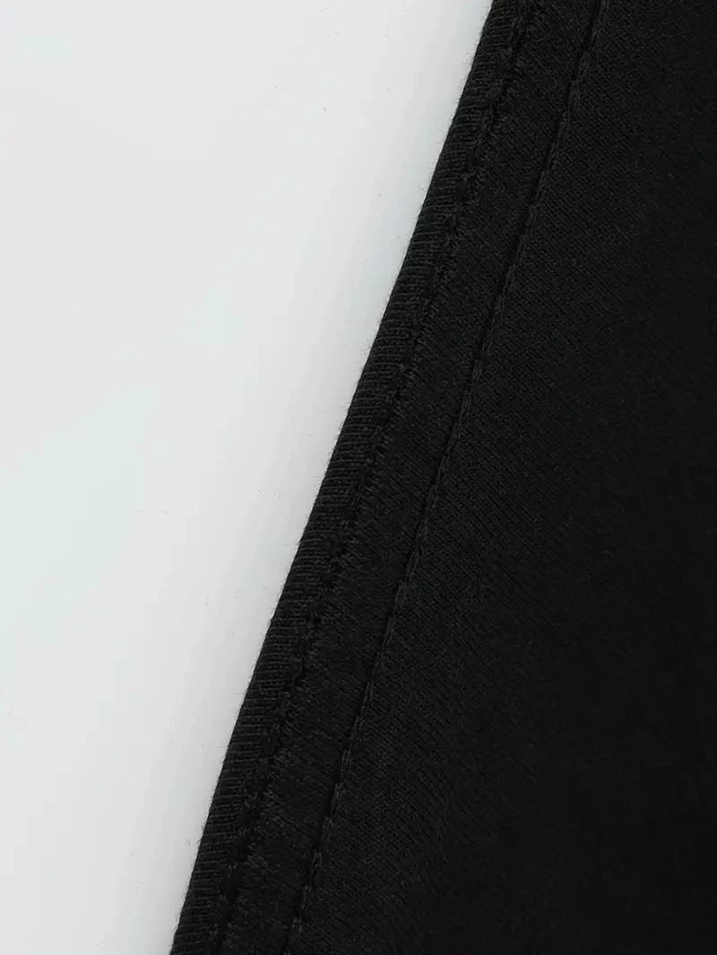 Büyük Beden Erkek "Whatever" Baskılı Tişört, Oversize Erkekler İçin Yaz Modası Kısa Kollu Tişörtler - Siyah