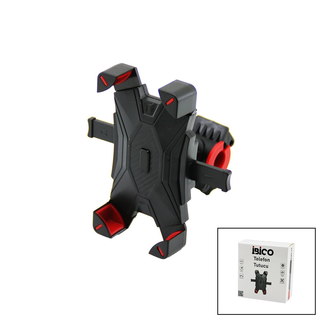 BİSİKLET - MOTORSİKLET - BEBEK ARABASI TELEFON TUTUCU - TUTACAK ABS PLS. 360° - BOYUT AYARLI (5347)