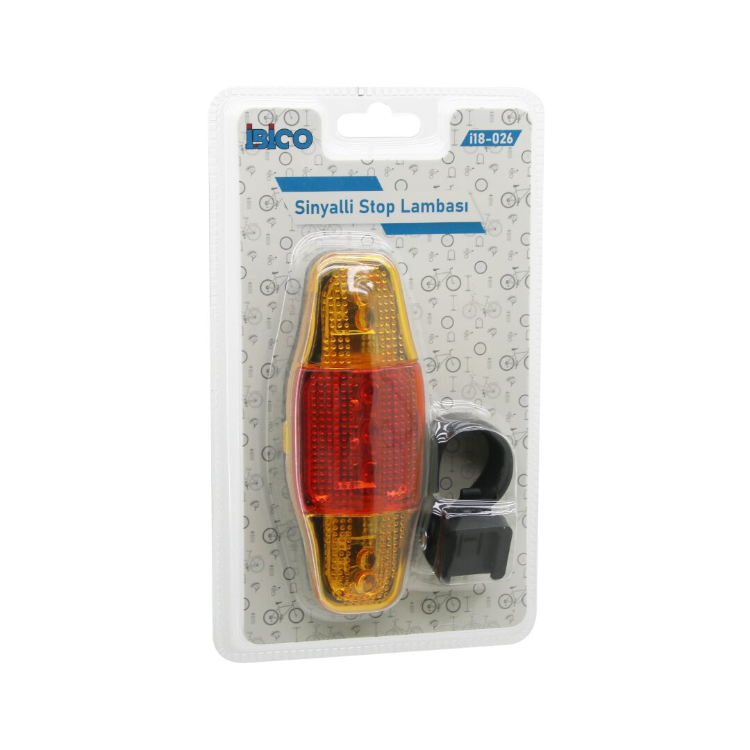 BICYCLE REAR LIGHT WITH TURN SIGNAL, BATTERY-POWERED (5347)