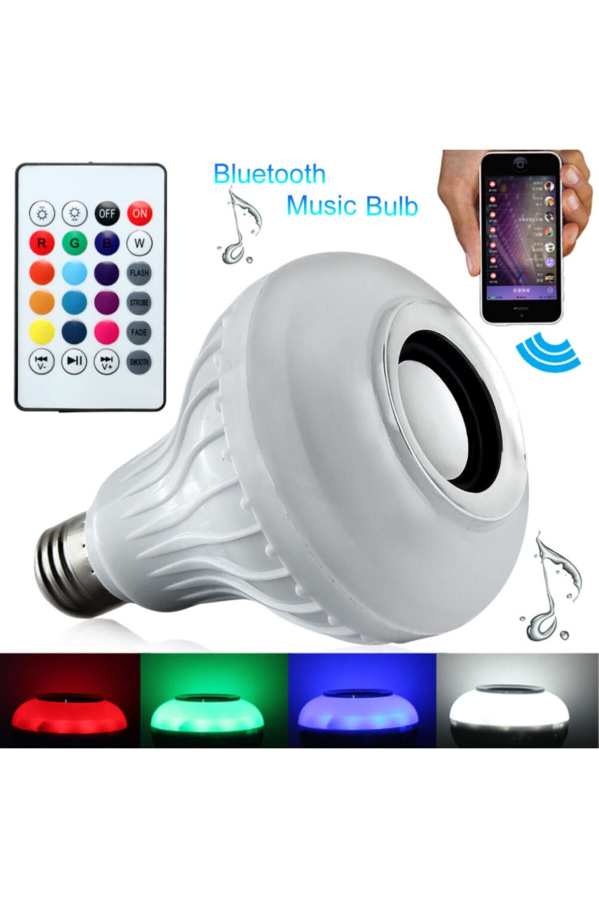 مكبر صوت بلوتوث مصباح إضاءة LED ذكي (5347)