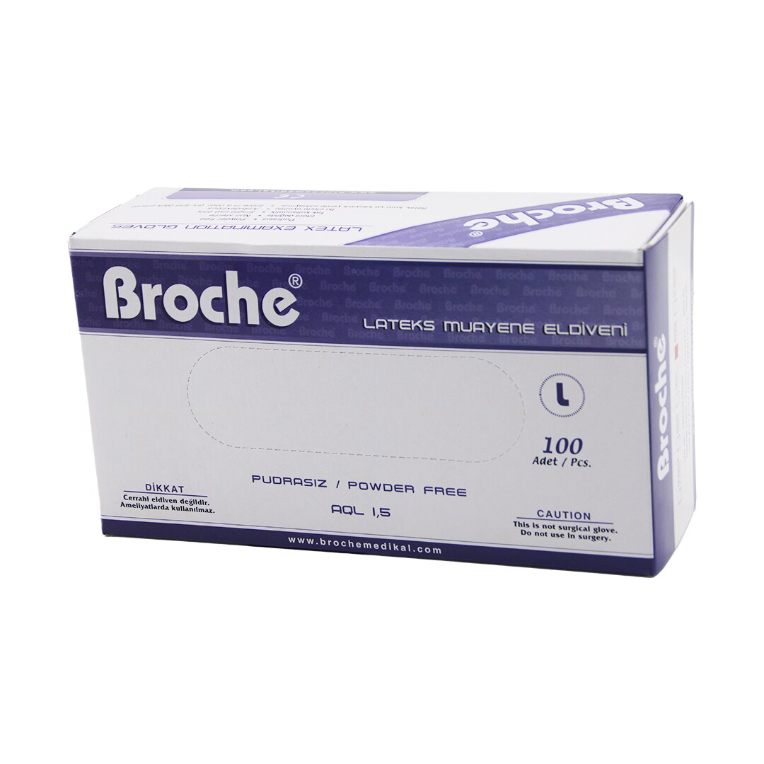 BROCHE L POWDER-FREE EXAMINATION GLOVES 100-COUNT (5347)