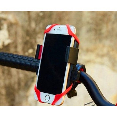 Bicycle Phone Holder with Silicone-Backed Stand