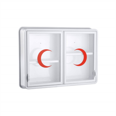 GLASS 2-DOOR MEDICINE CABINET 35x49x10 cm (5347)
