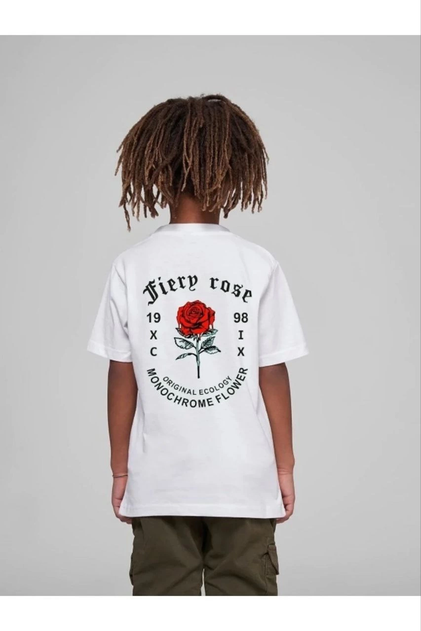 Kids' Unisex Printed T-Shirt - White