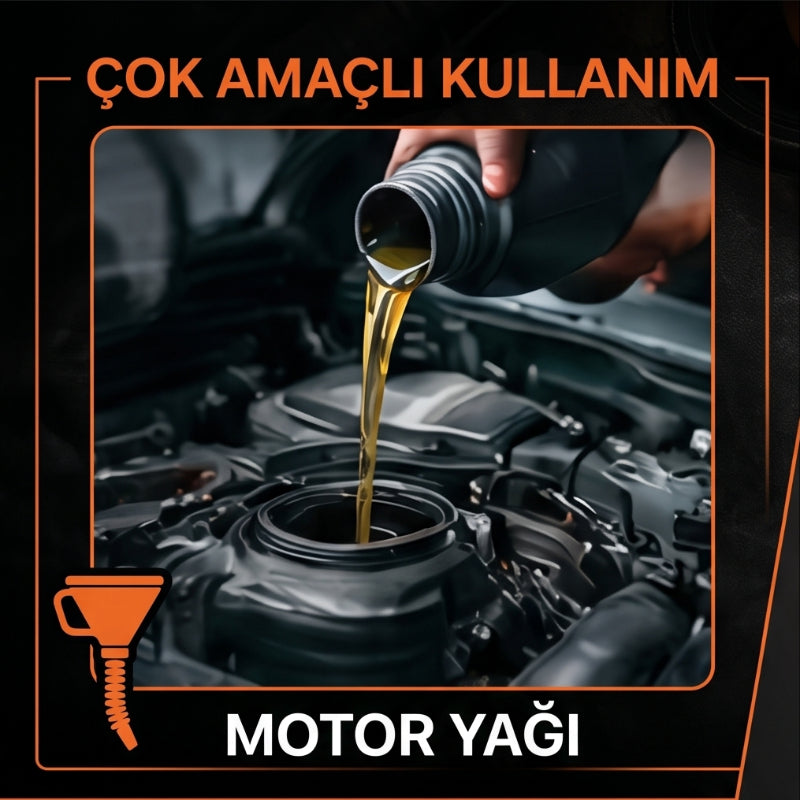 Çelik Süzgeçli Huni - Spiralli ve Sabit Borulu - 2.2 Litre Kapasite