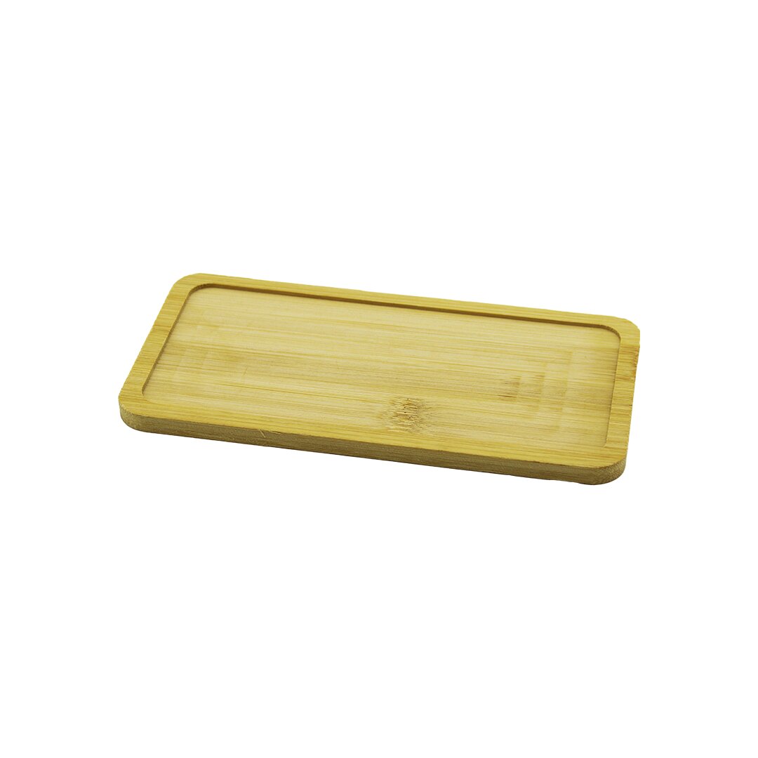 RECTANGULAR WOODEN BAMBOO OIL BOTTLE TRAY MINI TRAY 20X10X0.8CM (5347)