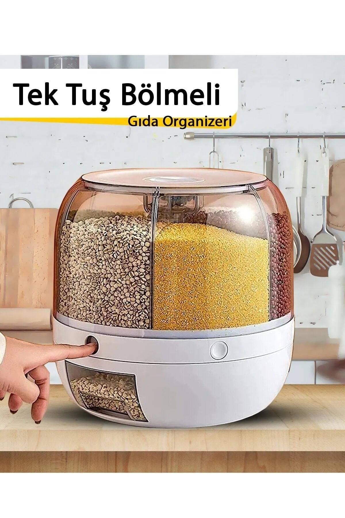 Rotating Dry Food and Legume Organizer