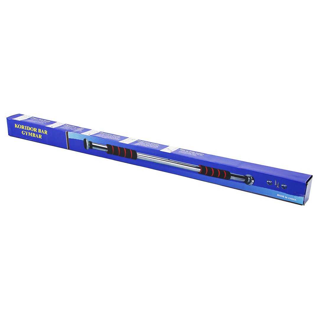 DOORWAY GYM LONG 80-130CM DOOR PULL-UP BAR EXTENDABLE 100KG (5347)
