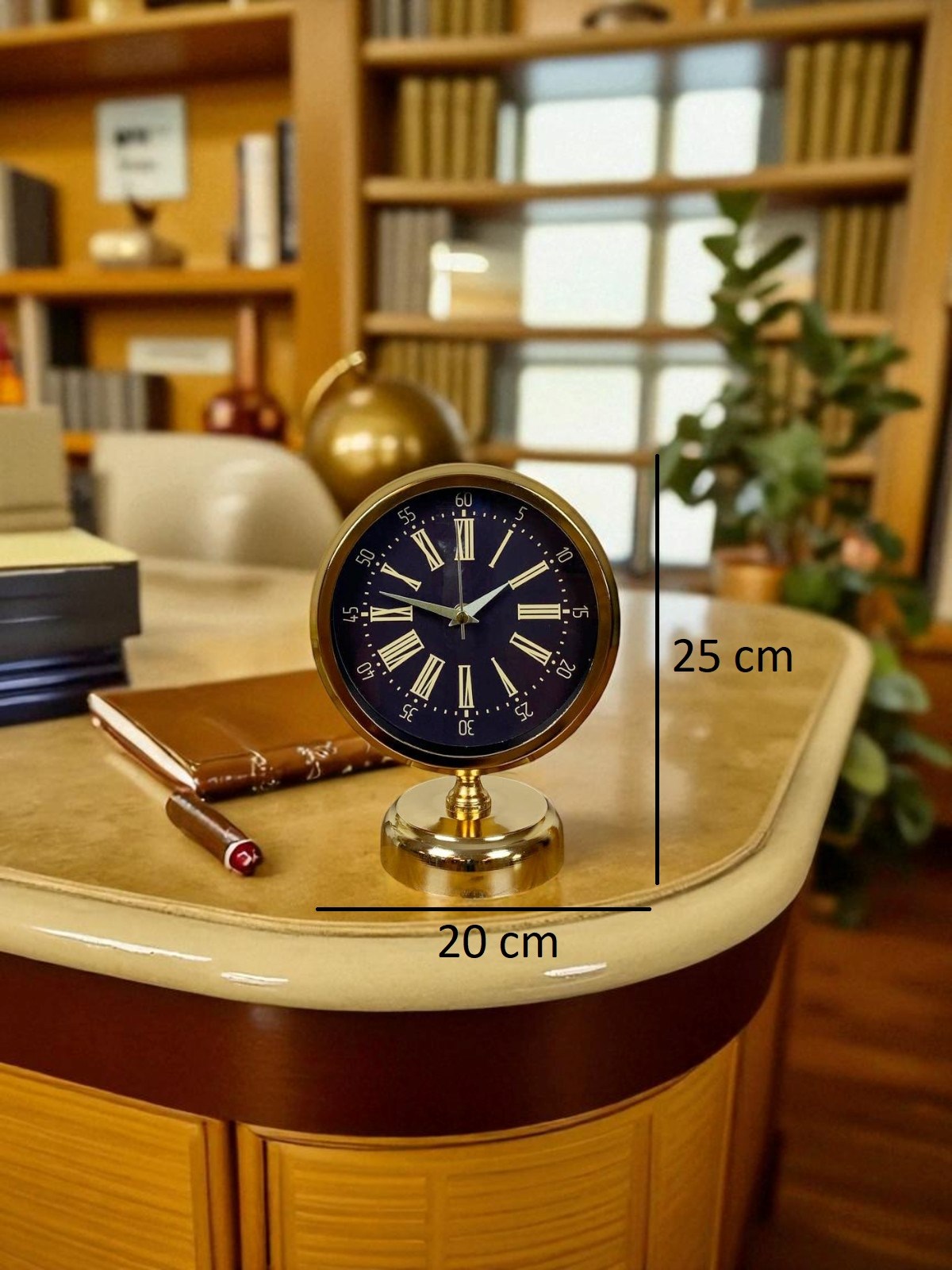 Goldora 25 x 20 Gold Metal Masa Saati