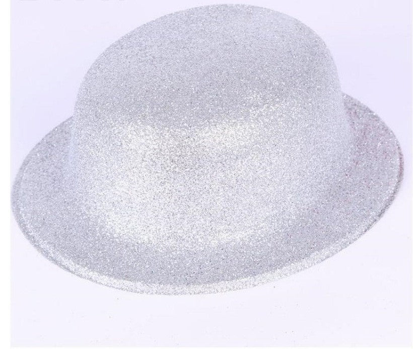 Silver Glitter Party Hat